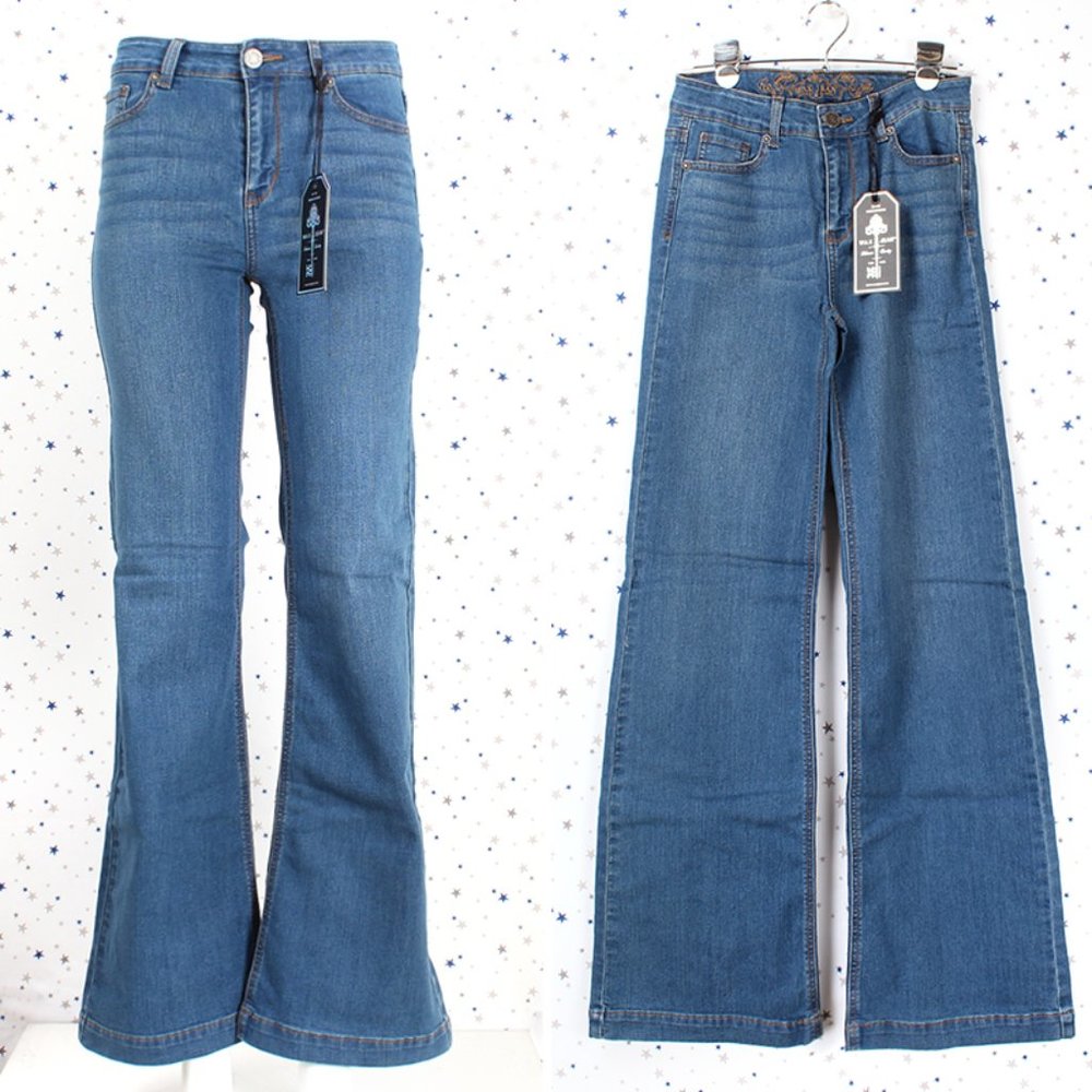 Wax Jean Wide Leg Denim Jeans Medium